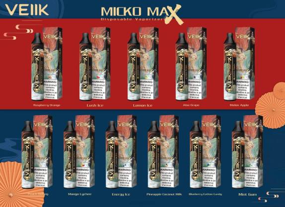 VEIIK Micko MAX vaporizador desechable 1500 inhalaciones melón manzana - VEIIK vape 7000 Chile 280X47